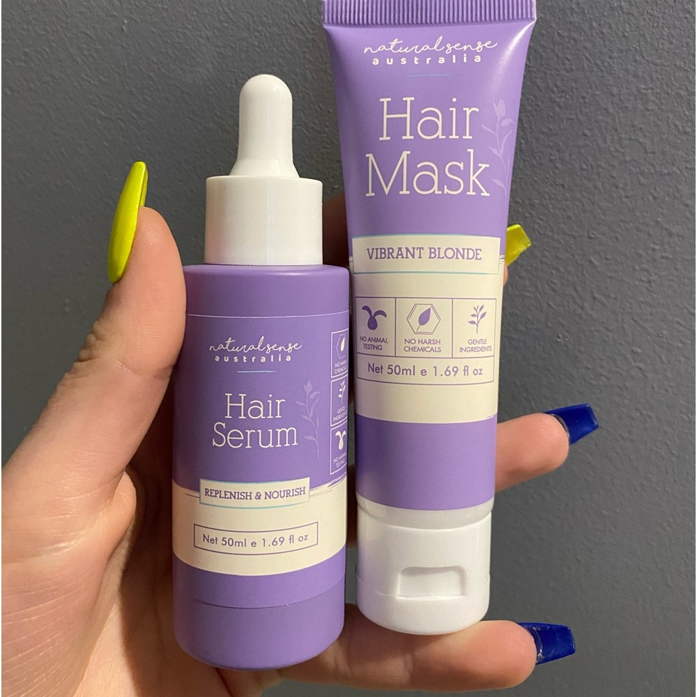Natural sense hair mask and serum